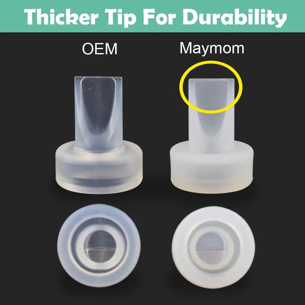 Maymom Pump Valve Compatible with Ameda Purely 4 Count (Pack of 1), White