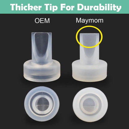 Maymom Pump Valve Compatible with Ameda Purely 4 Count (Pack of 1), White