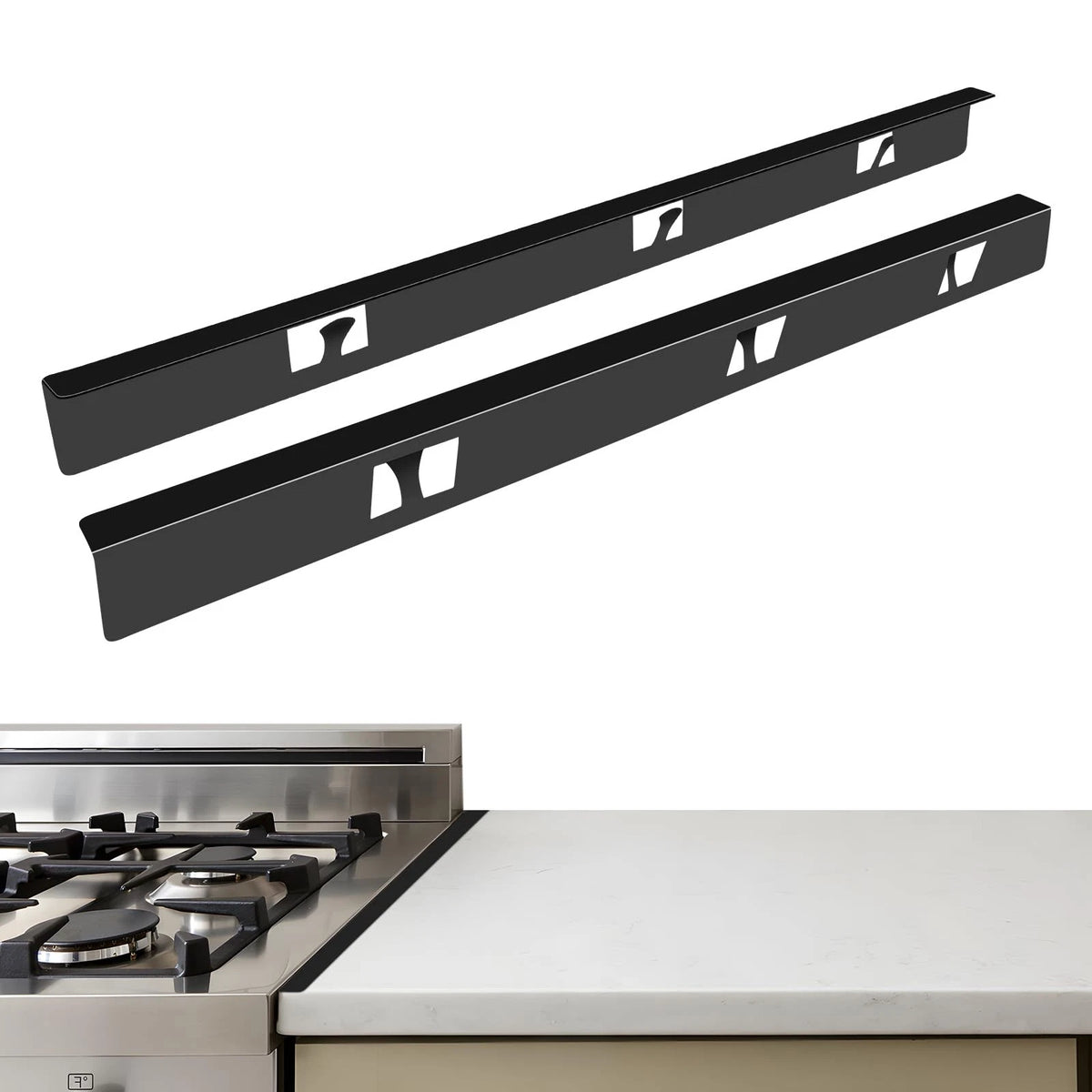 Stove Gap Covers,Stove Filler, Range Trim Kit, black-23.4
