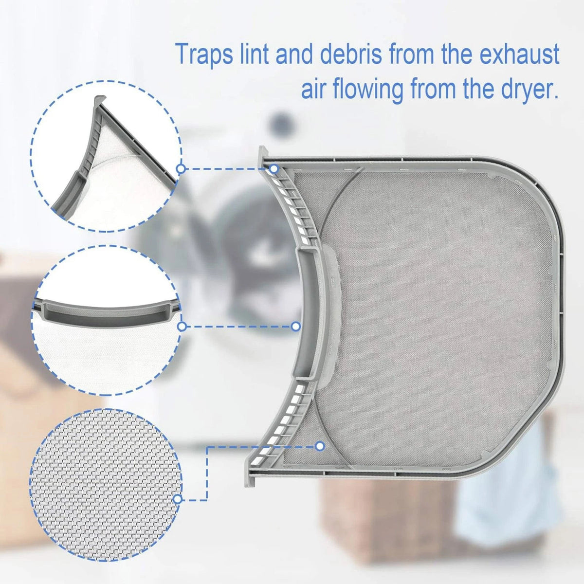 For LG DLEX3900W OEM EA3531962 Convenient To Use Dryer Lint Filter Fine Mesh