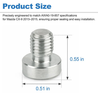 For 2013-2015 Mazda CX-9 Transmission Fluid Drain Plug Bolt AWA0-19-857
