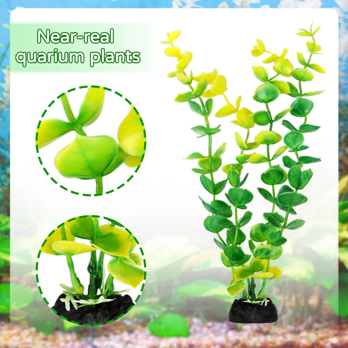 QUOZUO 25pcs Artificial Plant, Fish Tank Decorations Plants, Colorful