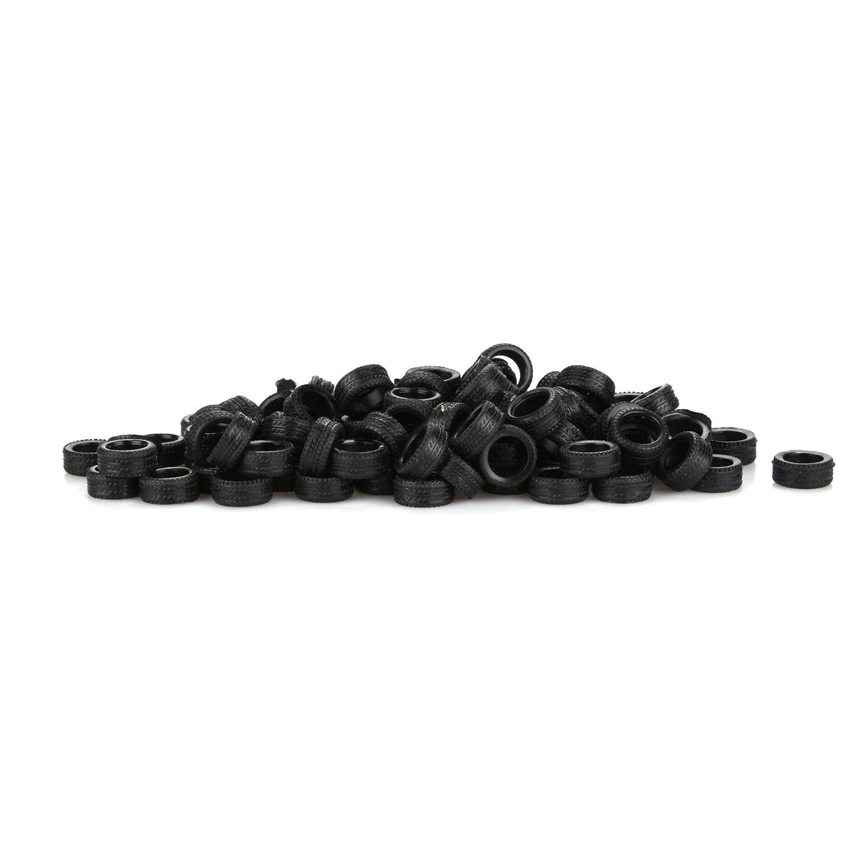 100Pcs 1:64 Rubber Tire Diorama Diorama Display Model Scene Accessories Toy