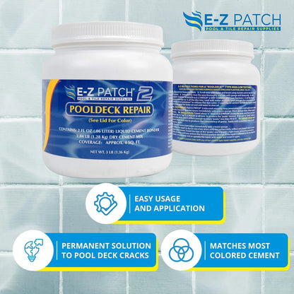 E-Z Patch 2 Pool Repair Kit for Decks & Patios - DIY White, White