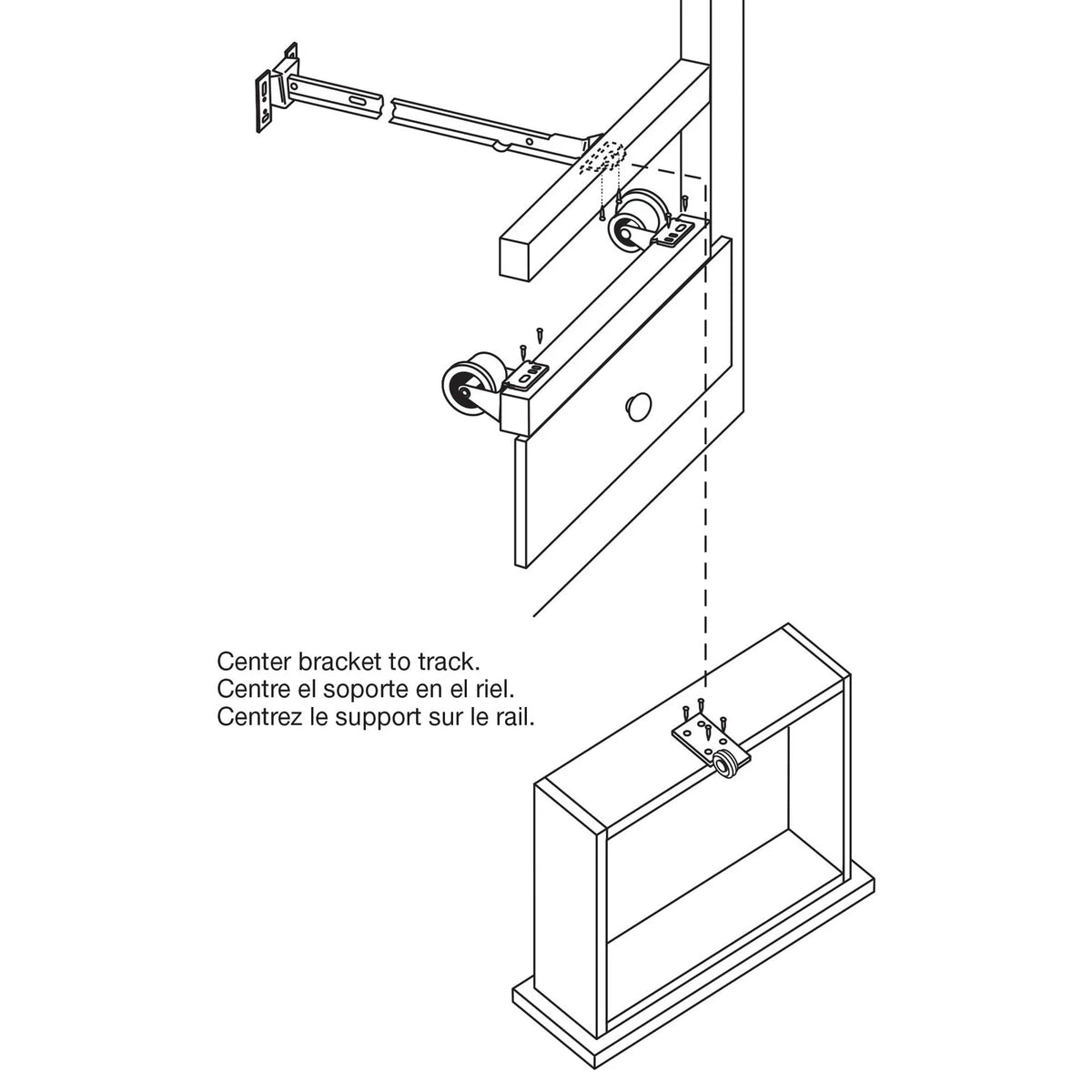 Prime-Line R 7132 Steel Bracket Drawer Track Roller with Plastic 2 Pack, Gray