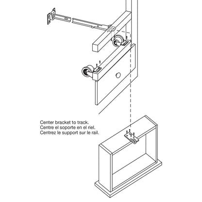 Prime-Line R 7132 Steel Bracket Drawer Track Roller with Plastic 2 Pack, Gray