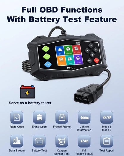 OBD2 Scanner Diagnostic Tool, ZEXMTE Professional with Data...