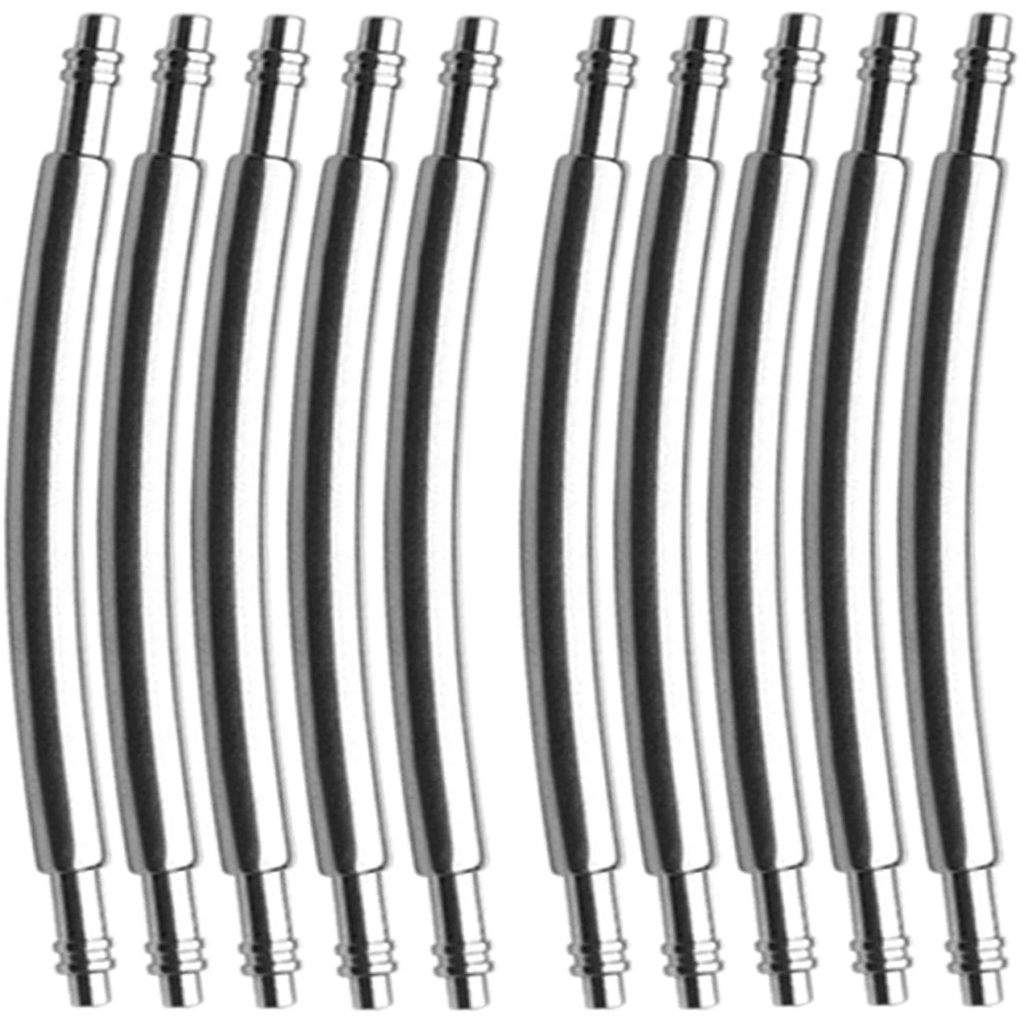 TICFROG 10pcs Curved Watch Spring Bars, 22mm Band Strap 22mm, Silver