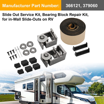 366121 RV Standard Rack Repair Kit for RV in-wall slide-out system and 379060