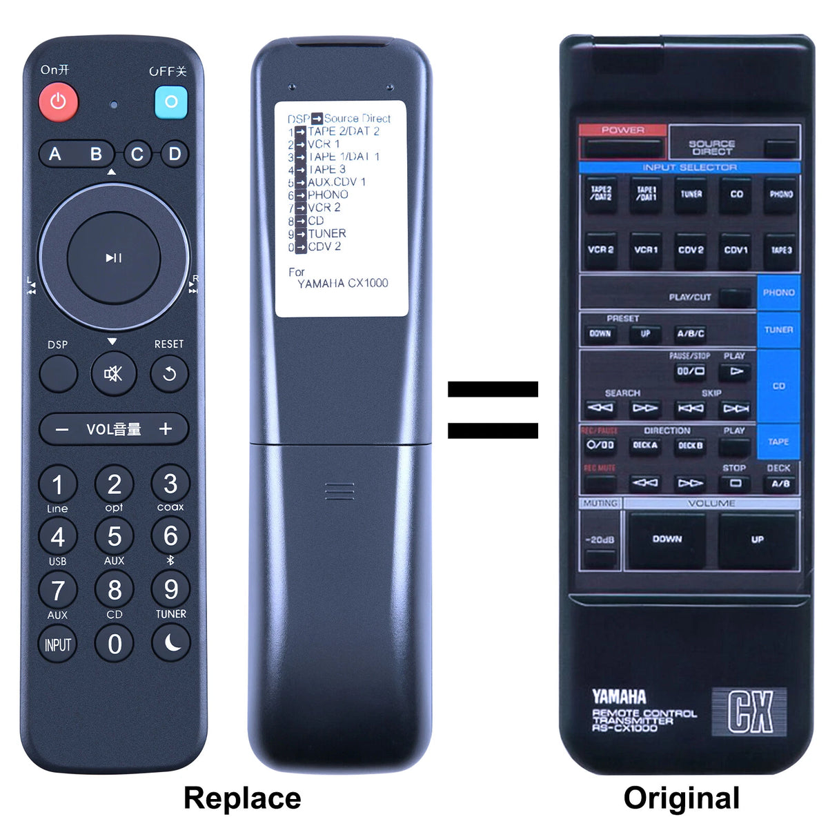 Replacement Remote Control For Yamaha Hi-Fi RSCX1000 RS-CX1000 CX-1000 CX1000