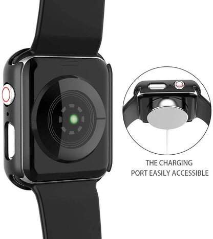 Misxi 2 Pack Hard PC Case with 44mm (Se3/Se2/Se/6/5/4), Black(2-Pack)