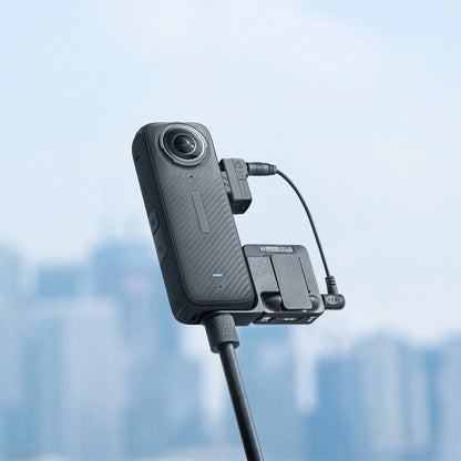 3.5mm/Type-C Mic Adapter Charging Audio Adapter for Insta360 X4 Camera