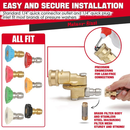 Meteor Blast Pivoting Coupler, 270 Degree with 7 7 angles：270 degree, Brass