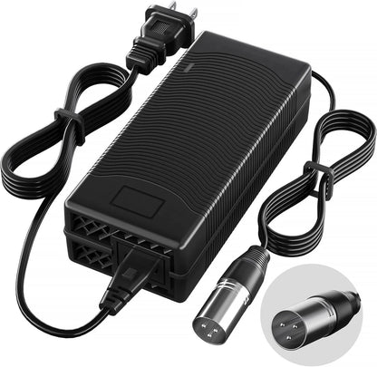 29V 5A 3-Pin Male XLR Connector Battery Charger for Lakematic, Jazzy Black