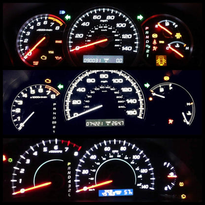 WLJH 74 Led Bulb Dash Lights Super Bright T5 2721 37 70 286 Wedge mini, White