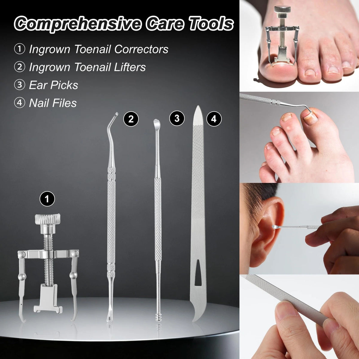 VOCOSTE 13Pcs Ingrown Toenail Kit Black
