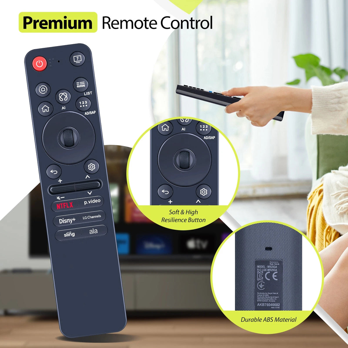 MR25GA AKB76046602 Remote Control For LG G5 C5 B5 Series TV without Voice