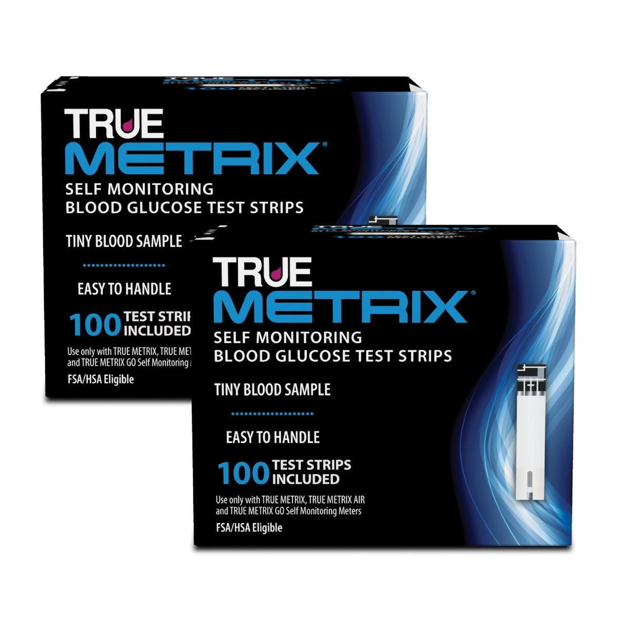 TRUE METRIX® Blood Glucose Test Strips 100ct - 2 100 Count (Pack of 2), Black