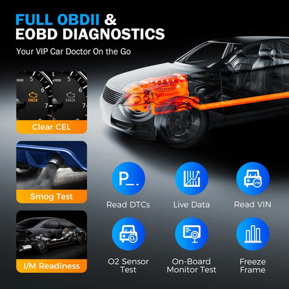 Launch CR529 OBD2 Scanner Diagnostic Tool, Full for CR529, Black