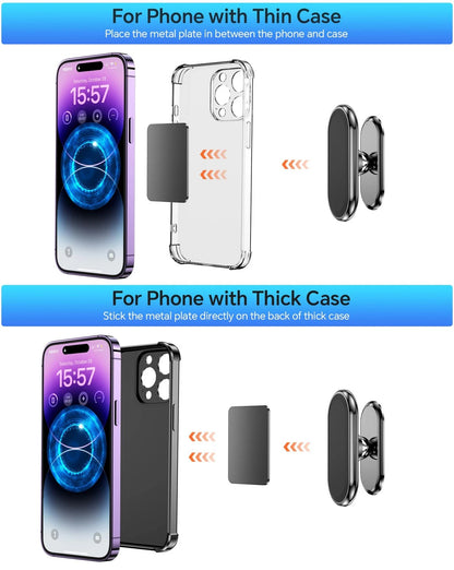 【2-Pack】 Magnetic Phone Holder for car, [ Super Strong Magnet ] [ 7, Black