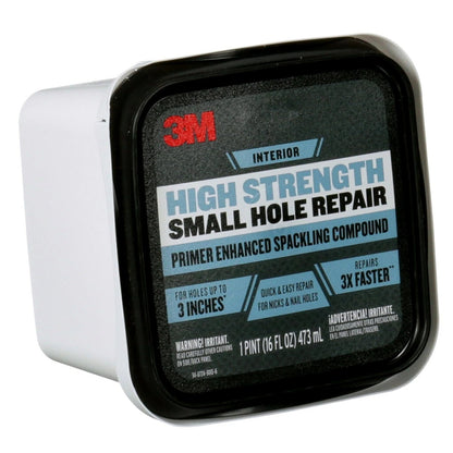 3M High Strength Spackling Compound, 16 oz., Small 16 Fl Oz (Pack of 1), Gray