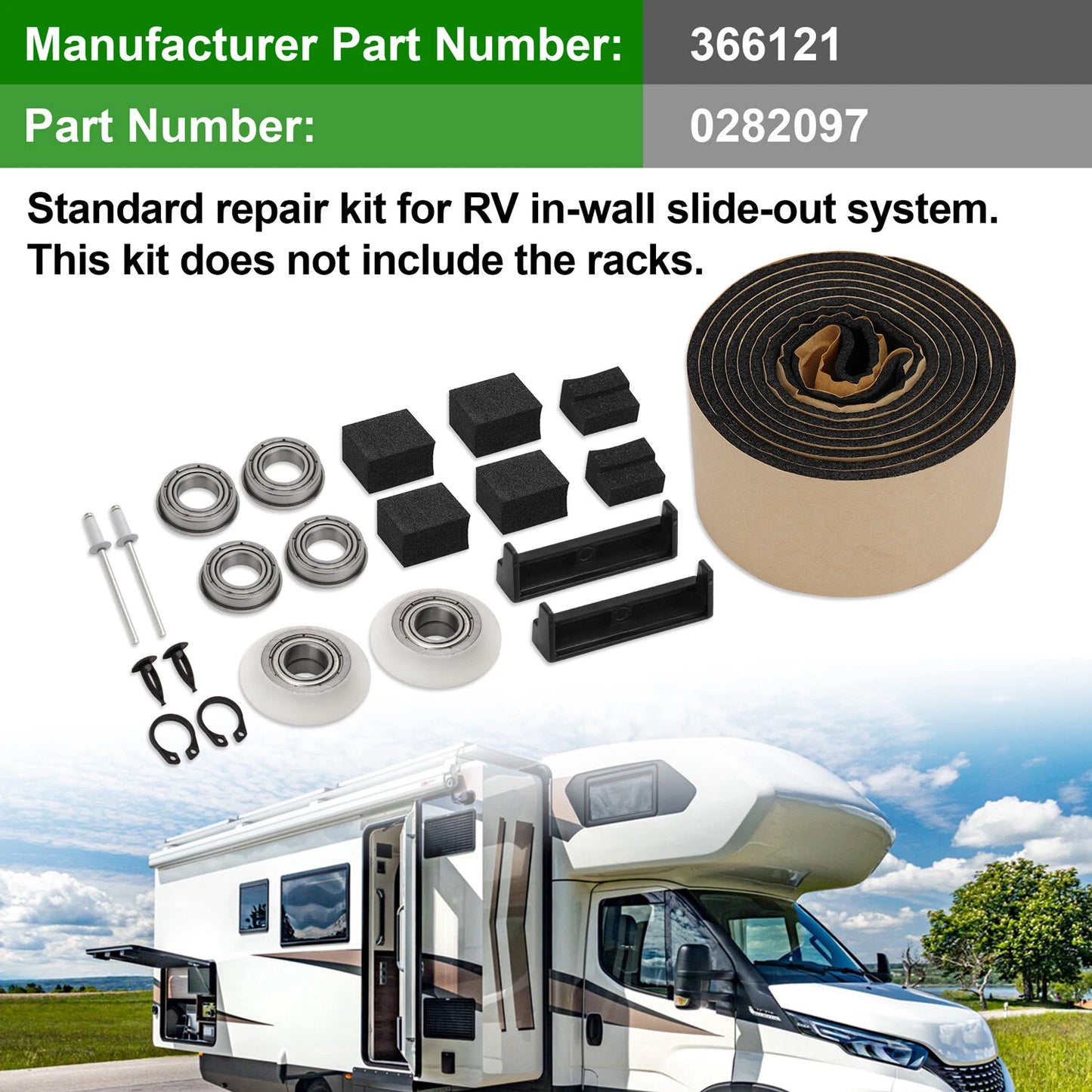 RV Slide Repair Kit, Triple Rack Repair Kit For RV In-Wall Slide-Out