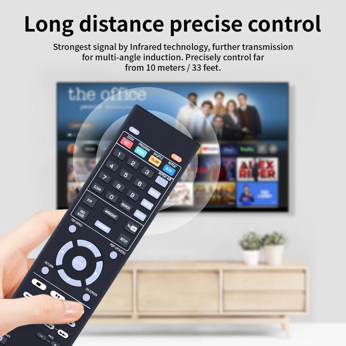BDP127 Remote Control For Yamaha Player BD-S677 BD-A1040 BD-S477
