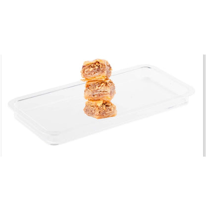 TableCraft 11886 Clear Rectangular Cake 14.7 by 7.25,