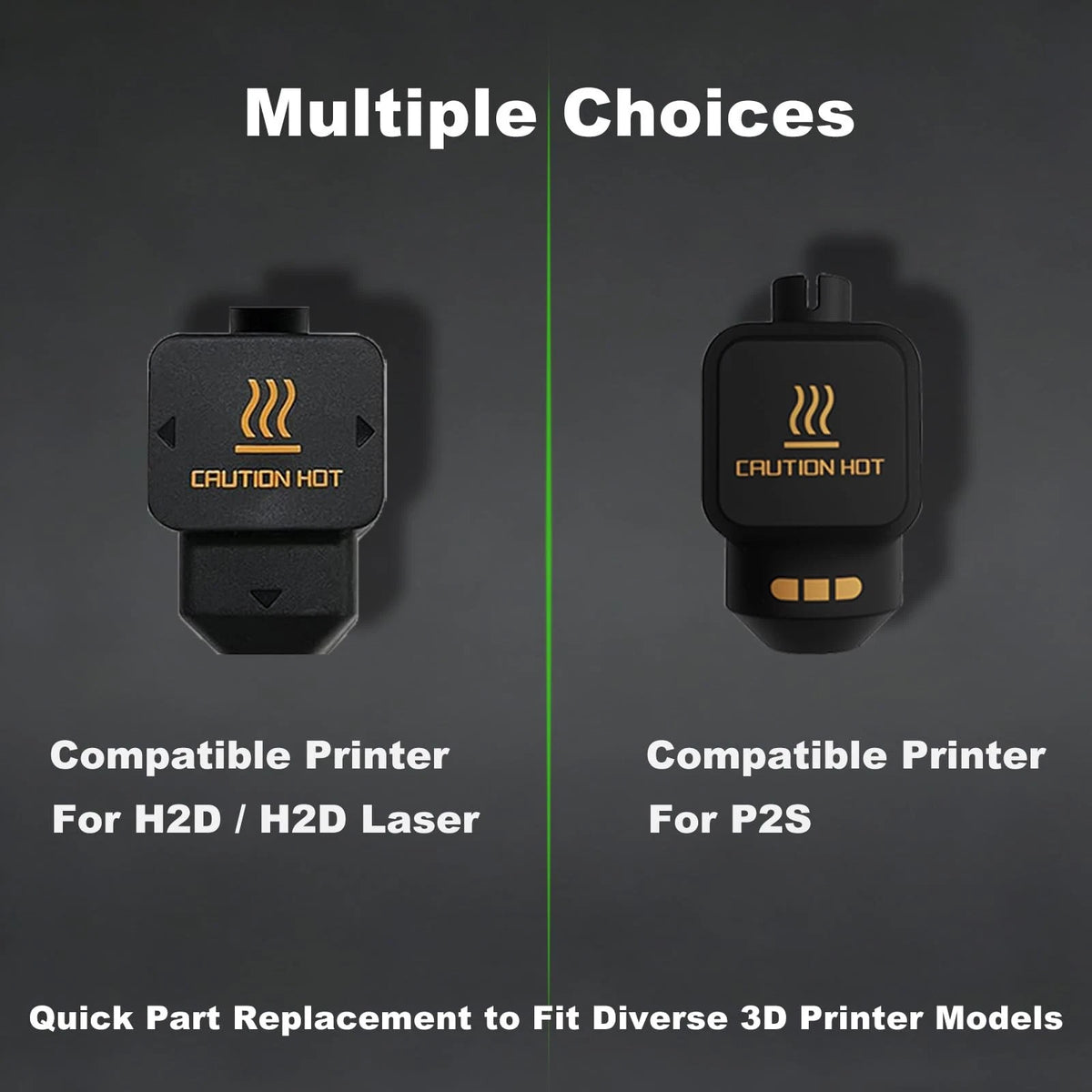 Henaiser 3-Pack 0.4mm/0.6mm/0.8mm H2D Hotend with P2S Silicone 0.4/0.6/0.8MM