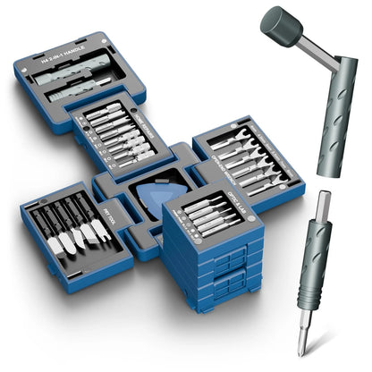 STREBITO 55-in-1 Precision Screwdriver Set, Compact Magnetic Repair Tool Blue