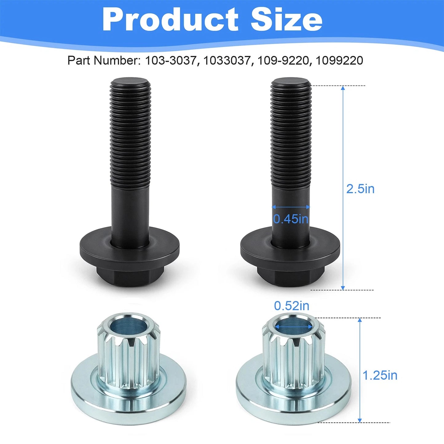 Splined Bushings Screws Kit For Exmark Lazer Z Series 103-3037 109-9220