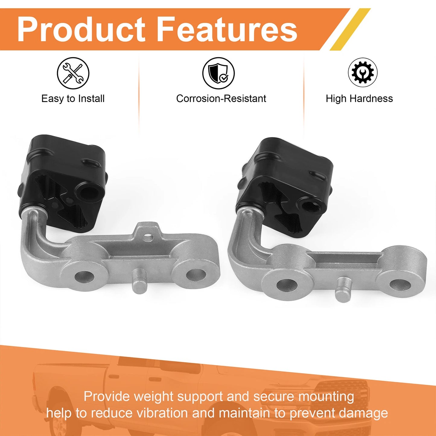 4Pcs Rear Left Right Exhaust Bracket Muffler Support Rubber Isolator Hanger