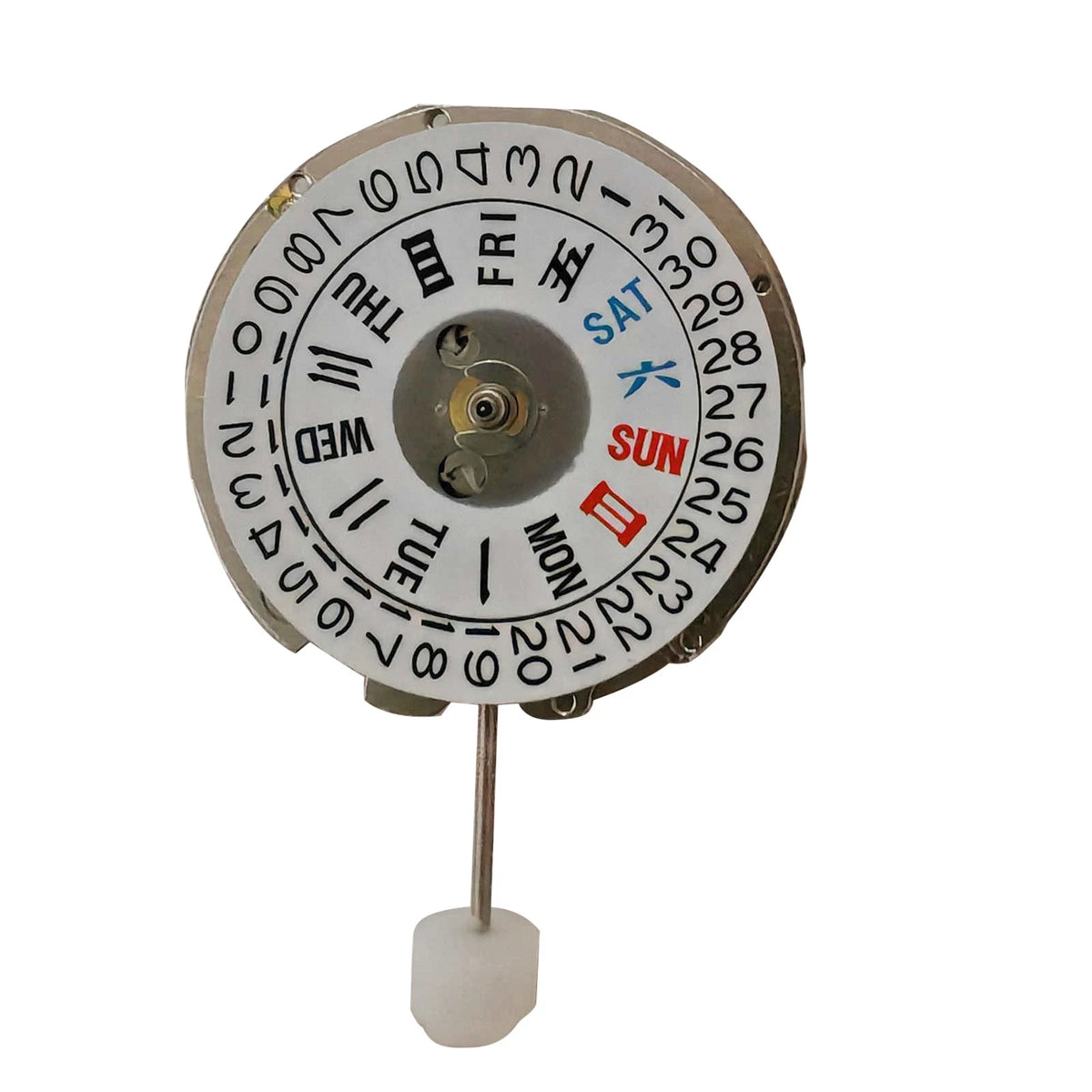 Automatic Mechanical Movement Day Date Crown at 3 For NH36 27.4mm Diameter