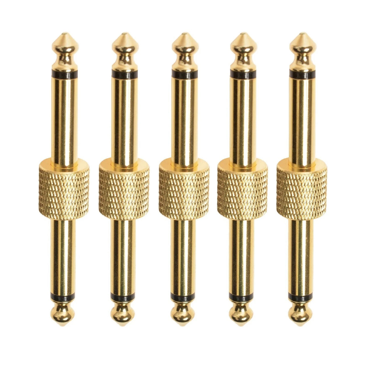 5PCS 6.35 Male to Male Gold Plated audio adapter Support Versatile Usage