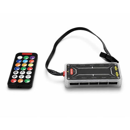 Adjustable RGB Light Fan Controller Remote Control Computer Case Hub Adapter Kit