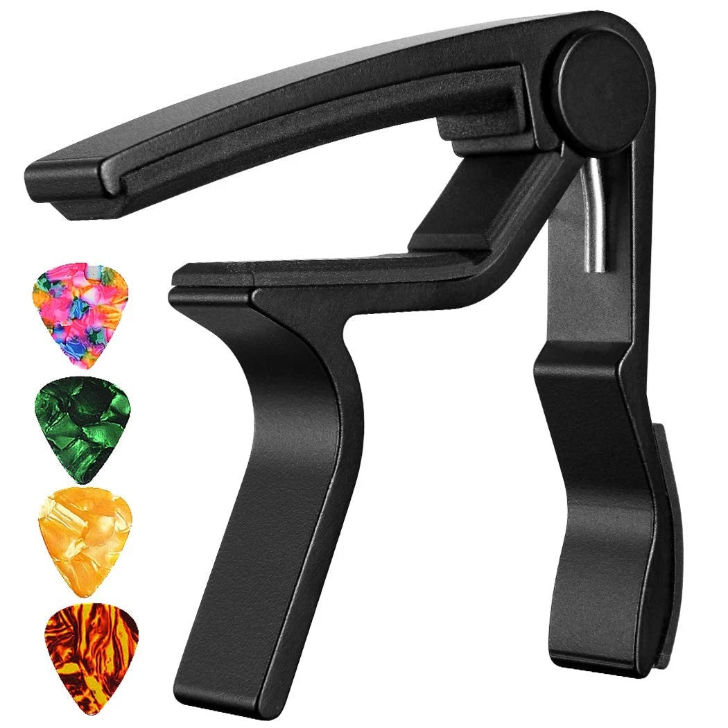 Guitar Capo 2 Pack Clamp for Acoustic MA01-CAPO, Rosewood+Black