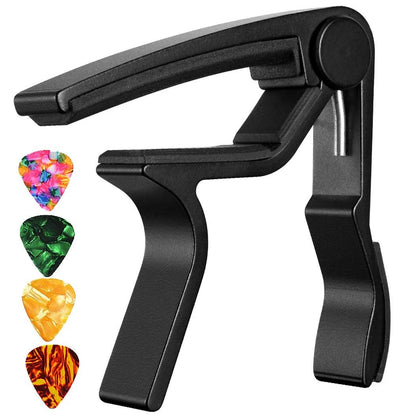 Guitar Capo 2 Pack Clamp for Acoustic MA01-CAPO, Rosewood+Black