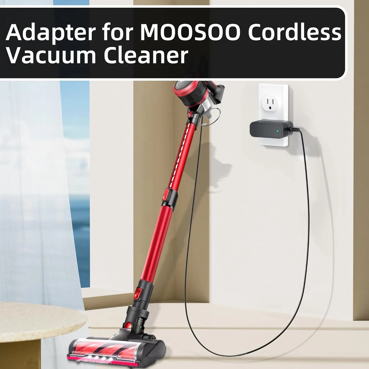 26V Charger for MOOSOO Cordless Vacuum Cleaner Power Cord Compatible with...
