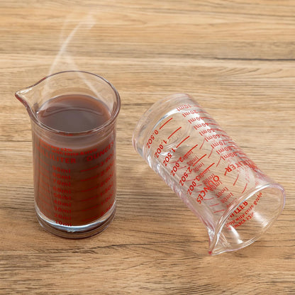 Ackers 3oz/90ml Glass Measuring Cup – Shot with middle, Red(Single)