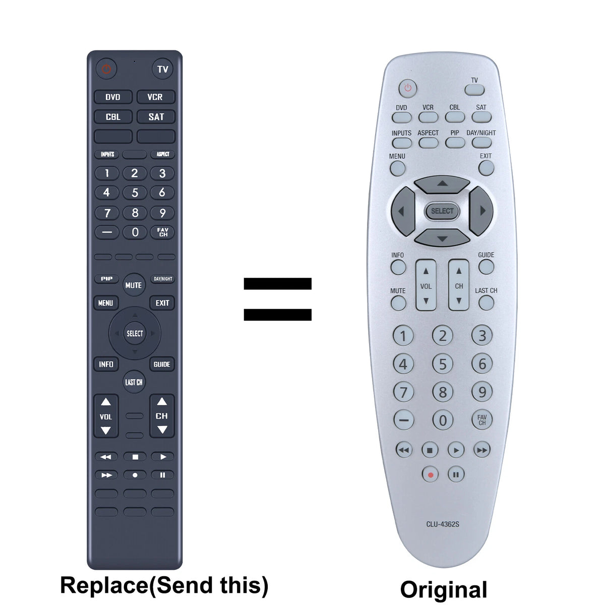 CLU-4362S Remote Control For Hitachi 50C20 50C20A 51F59 51F59A 51F59J 57F59