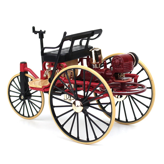 Vintage Car Model Alloy Office 1/12 Scale Tricycle Figurine Home Decor sser