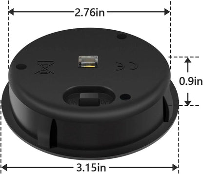 Replacement Solar Light Parts, 2 Pack Lights 3.15INCHES, Black