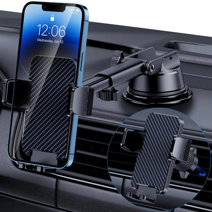 GUWEZ Phone Holders for Your Car [Military Grade Suction 10.5×7×14.5cm, Black