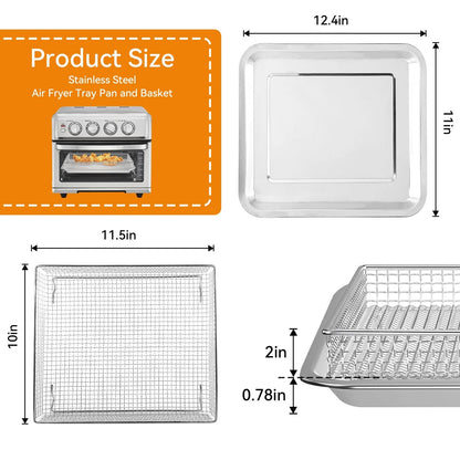 Stainless Steel Baking Tray Pan Compatible 2 Pack Pan,