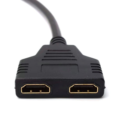 11.8 In HDMI Cable Adapter Male To Dual Female 2.0 Converter 1 in 2 out Splitter