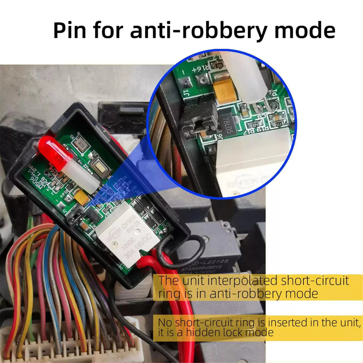 Auto-Sensing Car Immobilizer Security Systems Vehicle Anti-Theft Lock Kit