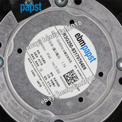 Ebmpapst R3G250-8317076409 Centrifugal Fan 220V 50/60Hz φ250MM 1.7A 170/130W Fan