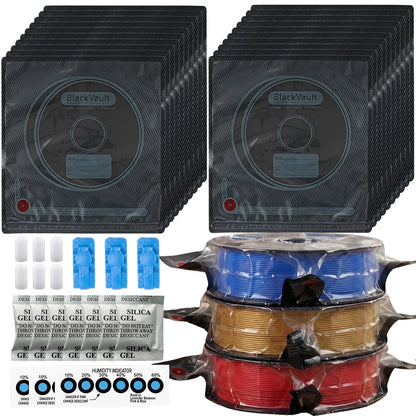 50 PCS Filament Storage Bags, 3D Printer 12.6 x 13.4 in, Black-50 Pcs