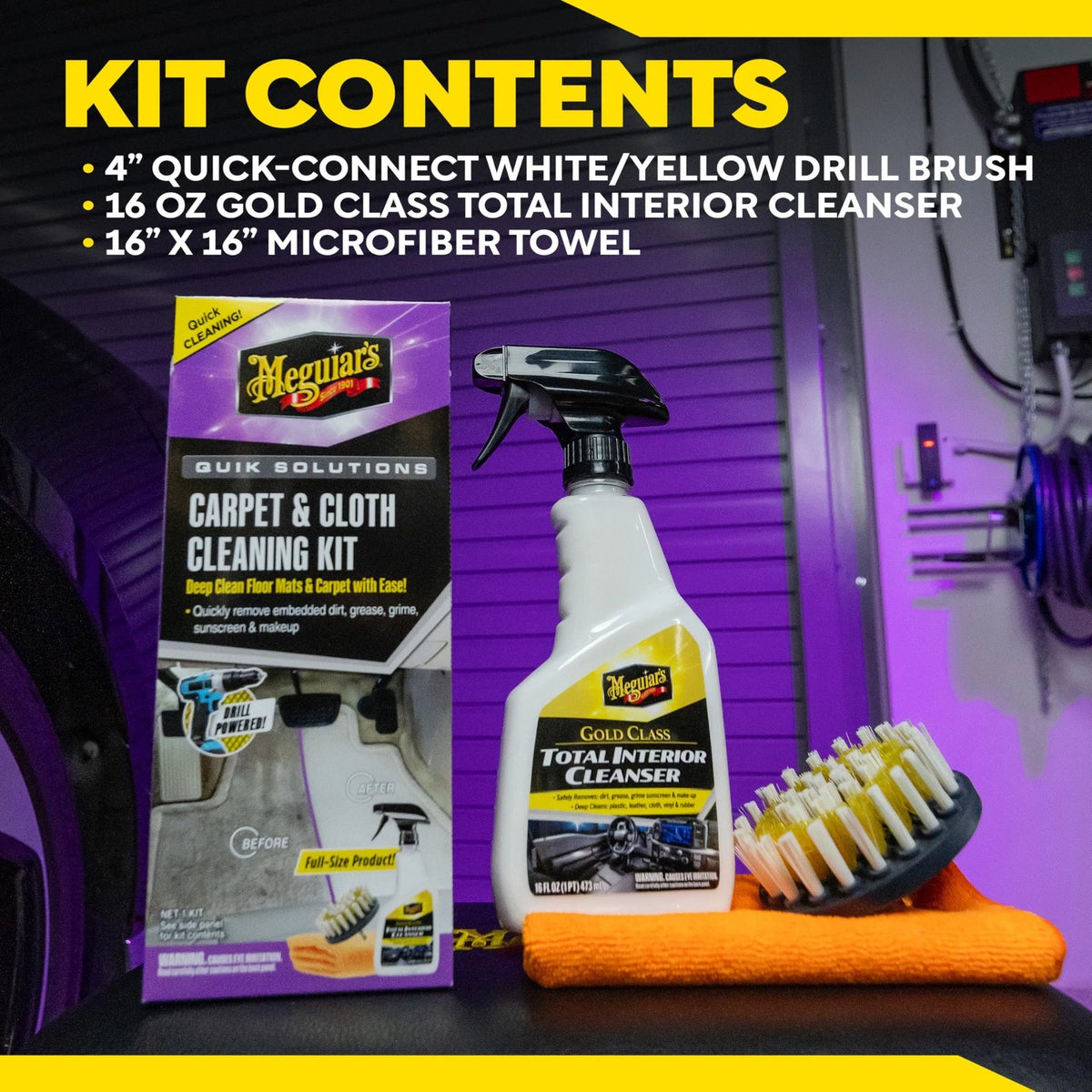 Meguiar's Carpet & Cloth Kit 1 Count (Pack of 1), As Shown