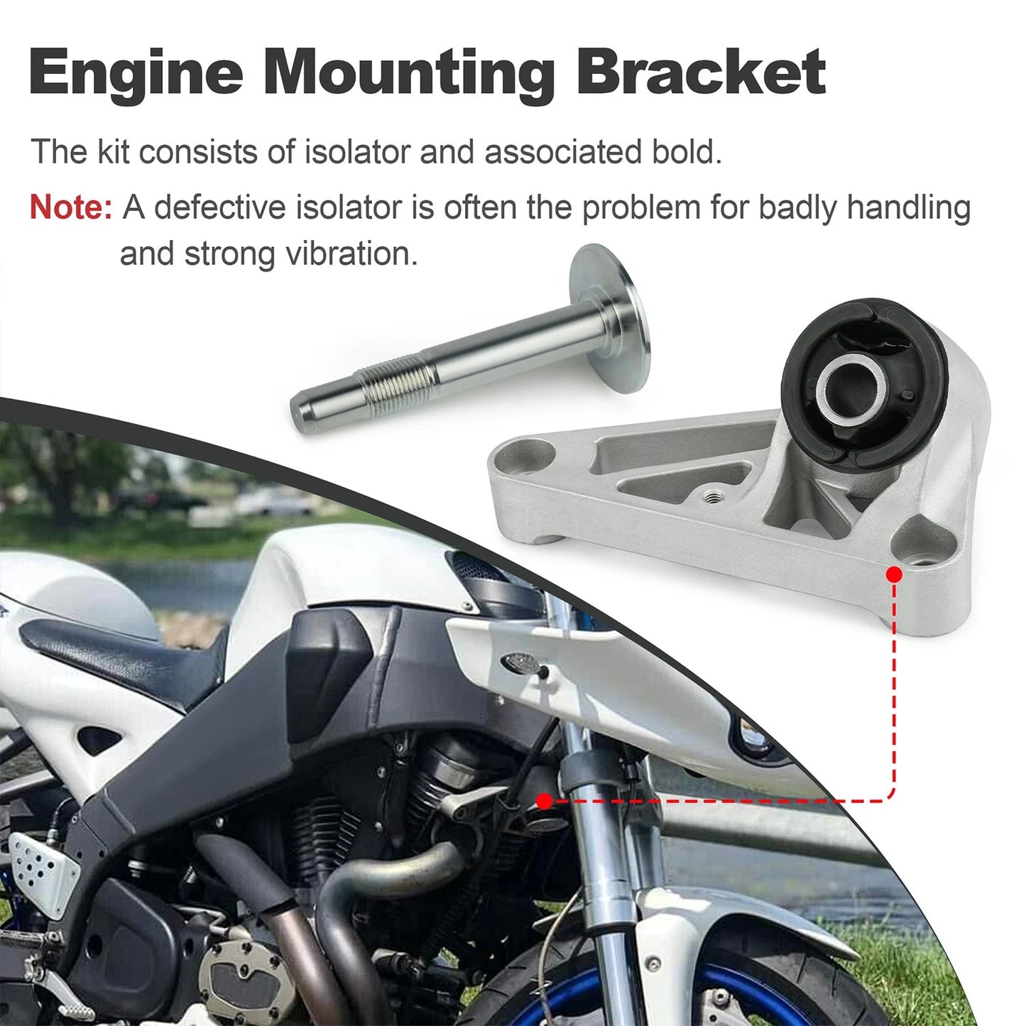 Front Isolator Kit for Buell XB Models form 2002-2010 (XB9, XB12 / S, R, SX, SCG